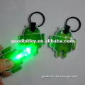 The newest promotional gift Android shaped PVC mini LED keychain
